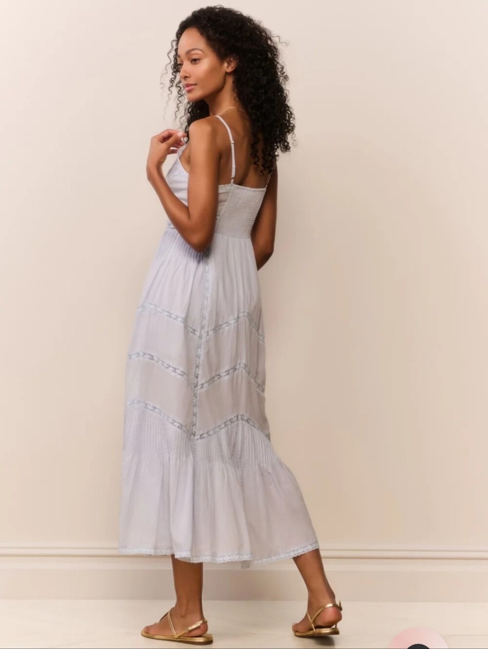 LoveShackFancy Blue Esilda Maxi Dress - Picture 2 of 7